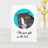 Von der Geburtskarte der Katze Karte (Gelbe Blume)