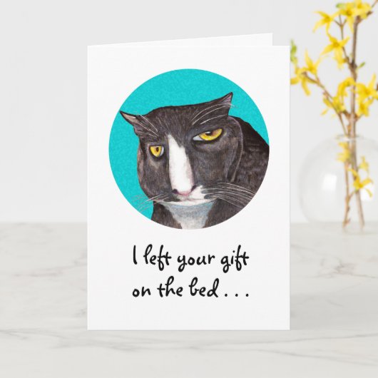 Von der Geburtskarte der Katze Karte (Gelbe Blume)