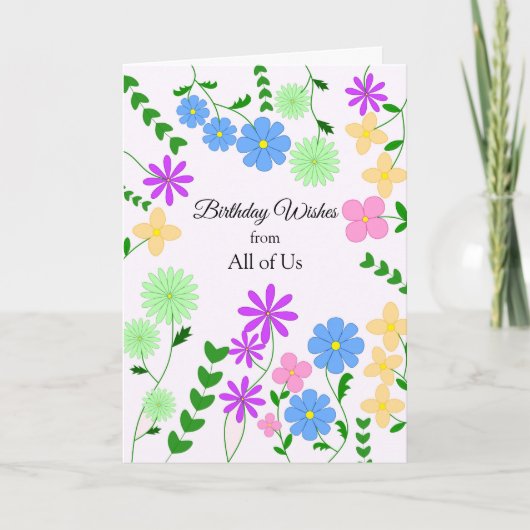 Von der Geburtskarte einer Gruppe Karte (Vorderseite)