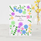 Von der Geburtskarte einer Gruppe Karte (Gelbe Blume)