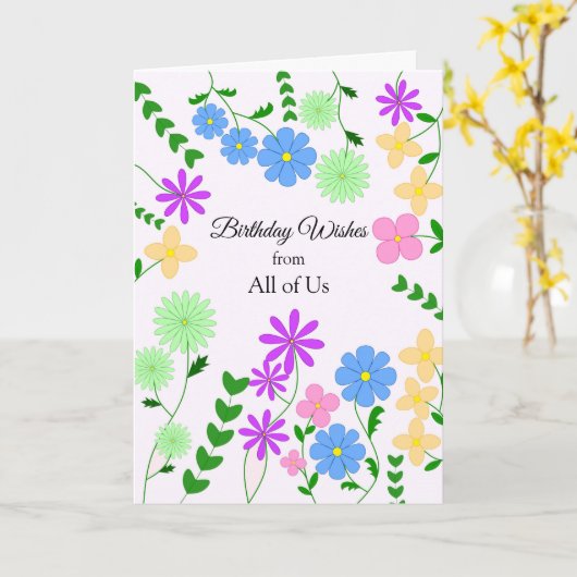 Von der Geburtskarte einer Gruppe Karte (Gelbe Blume)