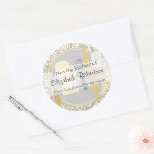 Von der gelben Kachel Runder Aufkleber (Umschlag)