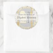 Von der gelben Kachel Runder Aufkleber (Tasche)