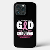 Von der Gnade Gott bin ein Überlebender Brustkrebs Case-Mate iPhone Hülle (Rückseite)