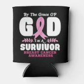Von der Gnade Gott bin ein Überlebender Brustkrebs Dosenkühler (Vorderseite)