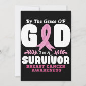 Von der Gnade Gott bin ein Überlebender Brustkrebs Einladung (Vorderseite)