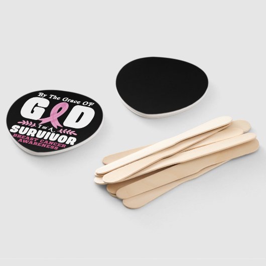 Von der Gnade Gott bin ein Überlebender Brustkrebs Fächer (Non-assembled)