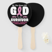 Von der Gnade Gott bin ein Überlebender Brustkrebs Fächer (Vorne und Hinten)