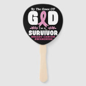 Von der Gnade Gott bin ein Überlebender Brustkrebs Fächer (Vorderseite)