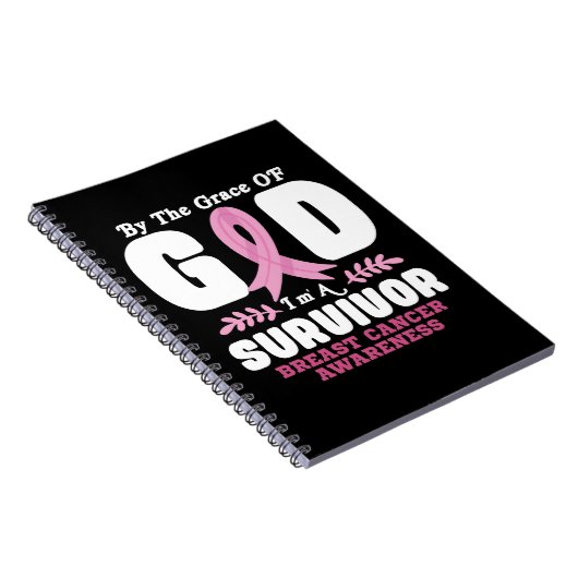 Von der Gnade Gott bin ein Überlebender Brustkrebs Notizblock (Rechte Seite)