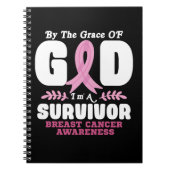 Von der Gnade Gott bin ein Überlebender Brustkrebs Notizblock (Vorderseite)