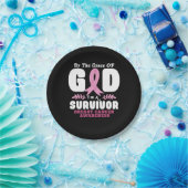 Von der Gnade Gott bin ein Überlebender Brustkrebs Pappteller (Party)