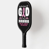 Von der Gnade Gott bin ein Überlebender Brustkrebs Pickleball Schläger (Links)