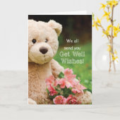 Von der Gruppe, gut erträglich, Teddybären Blume Karte (Gelbe Blume)