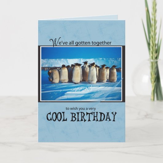 Von der Gruppe Penguin Birthday, alle von uns Karte (Vorderseite)