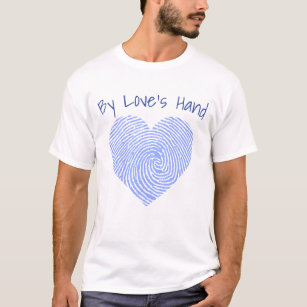 Von der Hand Fingerabdruck-T - Shirt der Liebe