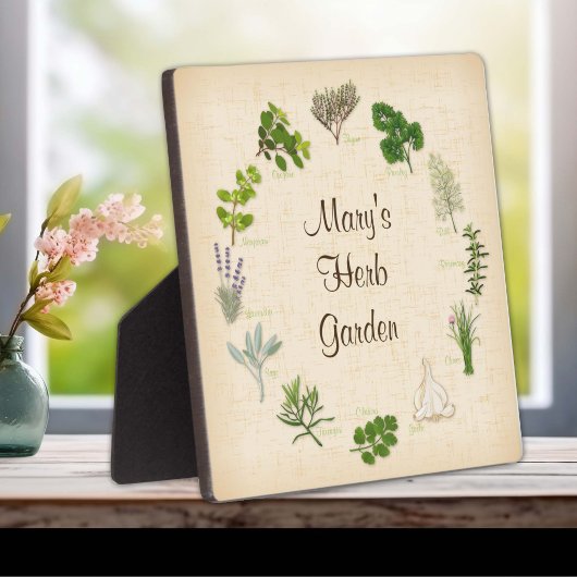 Von der Herb Garden Plaque ausschalten Fotoplatte