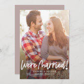 Von der Herbst-Editierbare Farbe Hochzeitsankündig Dankeskarte (Vorne/Hinten)