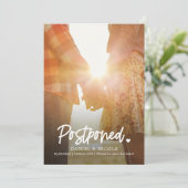 Von der Herz bearbeitbaren Farbkarte Save the Date Dankeskarte (Stehend Vorderseite)