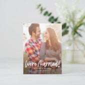 Von der Herz-Hochzeit Ankündigung Postkarte (Stehend Vorderseite)