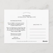 Von der Herz-Hochzeit Ankündigung Postkarte (Rückseite)