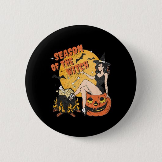 Von der Hexe Halloween Samhain 1 Button (Vorderseite)