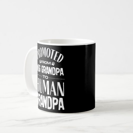 Von der Hunde Opa zum menschlichen Großvater beför Kaffeetasse (Vorderseite Links)
