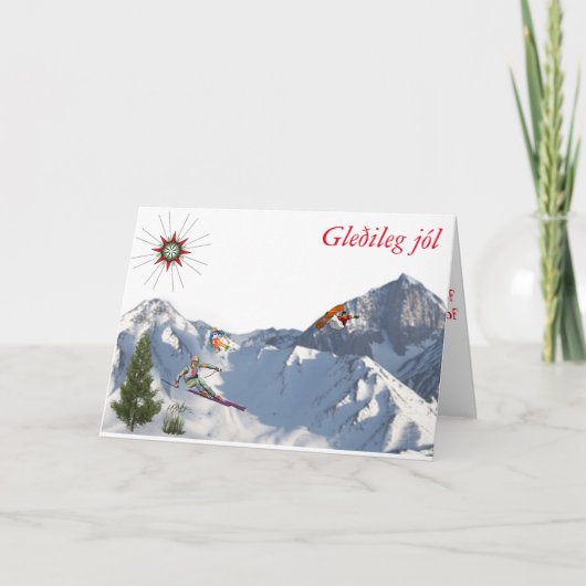 von der Island-Weihnachtenkarte Feiertagskarte (Vorderseite)