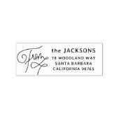 Von der Kalligrafie Moderne & Elegante Rücksendead Gummistempel (Prägung)