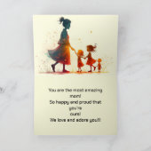 VON DER KINDERMUTTER-TAGESKARTE DANKESKARTE (Innenseite)