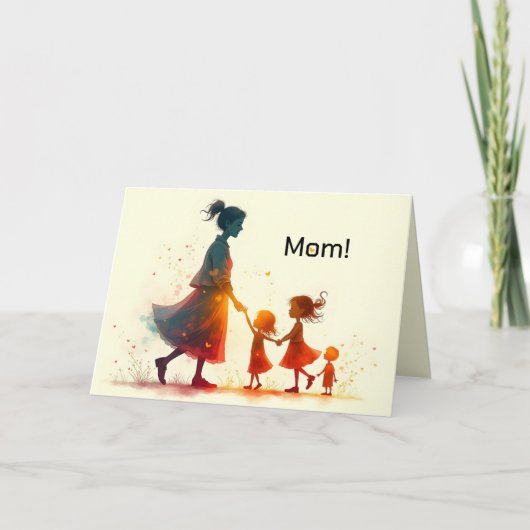 VON DER KINDERMUTTER-TAGESKARTE DANKESKARTE (Vorderseite)