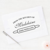 Von der Küche aus, mit Liebe elegant Rechteckiger Aufkleber (Umschlag)