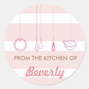 Von der Küche der Backenaufkleber Runder Aufkleber