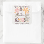 Von der Küche der Herbstlaube Quadratischer Aufkleber (Tasche)