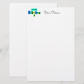 Von der Küche der Retro Blues Custom Stationery Briefpapier (Vorne/Hinten)
