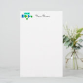 Von der Küche der Retro Blues Custom Stationery Briefpapier (Stehend Vorderseite)