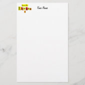Von der Küche der Retro Reds Custom Stationery Briefpapier (Vorderseite)