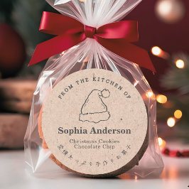 Von der Küche der Weihnachtskraft-Weihnachtsmannmü Runder Aufkleber