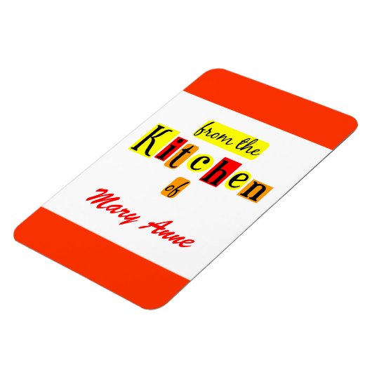 Von der Küche des Custom Retro Red Kühlschrankmagn Magnet (Linke Seite)