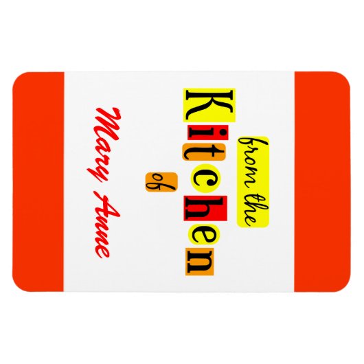 Von der Küche des Custom Retro Red Kühlschrankmagn Magnet (Horizontal)