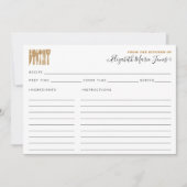 Von der Küche des Goldes Utensils Skriptrezeptur (Vorderseite)