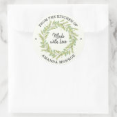 Von der Küche des Grünkranzes Runder Aufkleber (Tasche)