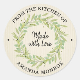 Von der Küche des Krandes Runder Aufkleber