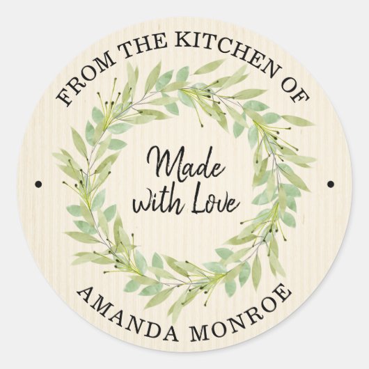 Von der Küche des Krandes Runder Aufkleber (Vorderseite)