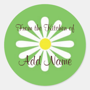 Von der Küche des Lable Runder Aufkleber