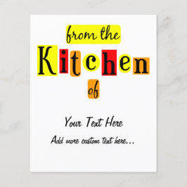 Von der Küche des Retro Custom Canning Flyers Flyer