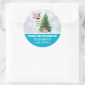 Von der Küche des Weihnachtslamas Runder Aufkleber (Tasche)