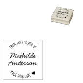 Von der Küche Made mit Liebe nach Skriptname Gummistempel (Stempel)