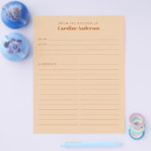 Von der Küche moderne Tan Brown Rezept Custom Flyer (Einzeln)