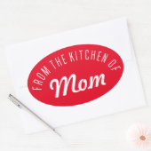 Von der Küche Ovaler Aufkleber (Umschlag)